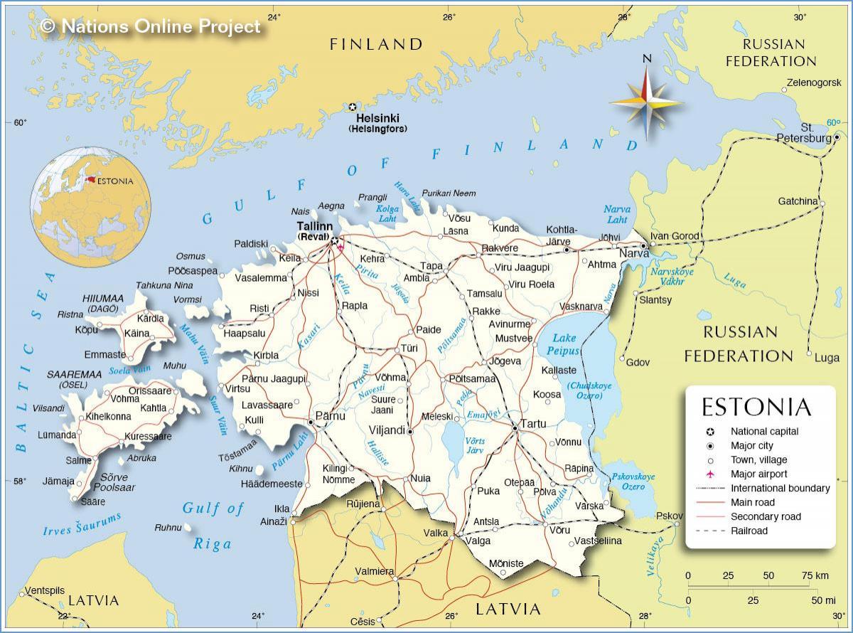 картата на Естония