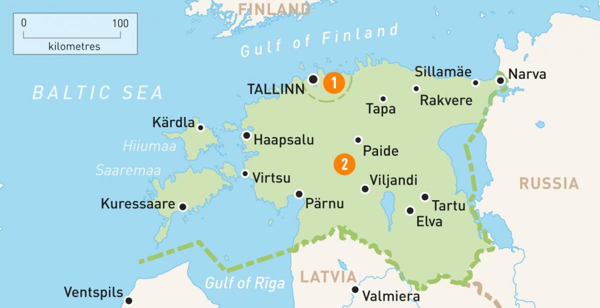 картата на Естония