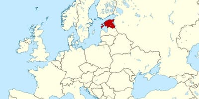 Местоположение на Естония върху картата на света