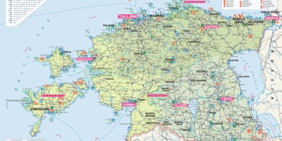 Туристическа карта на Естония