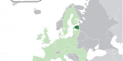 Естония на картата на Европа